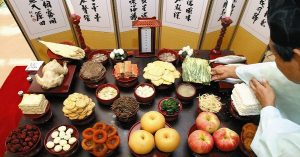 Đồ thờ cúng tổ tiên trong ngày Tết Nguyên Đán tại Hàn Quốc